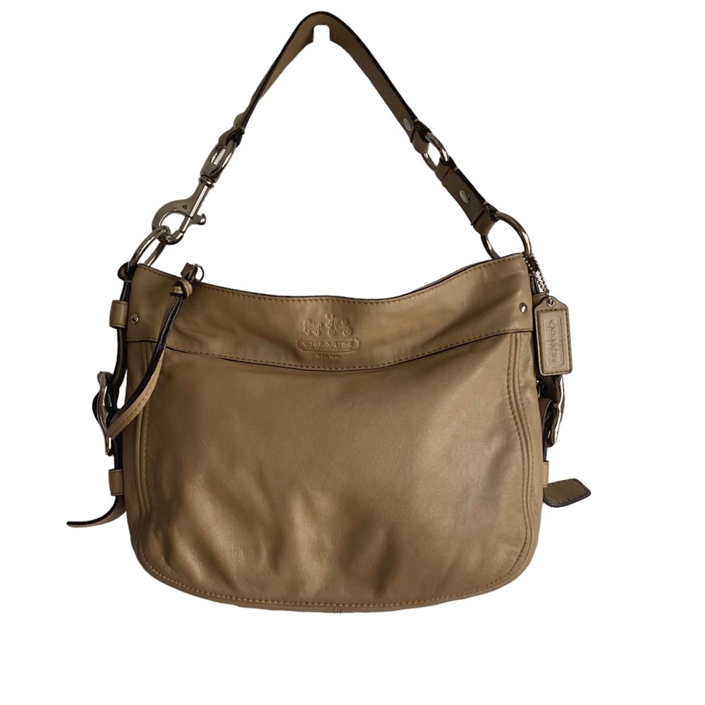 Coach Beige Zoe Hobo Purse